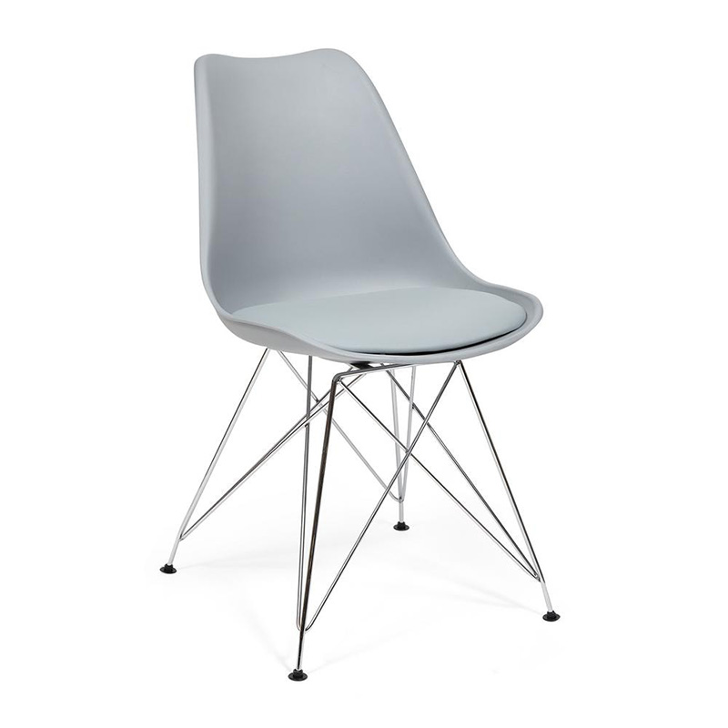 Стул DSR gray Серый Хром Стул DSR gray Серый Хром в Тюмени | Loft Concept