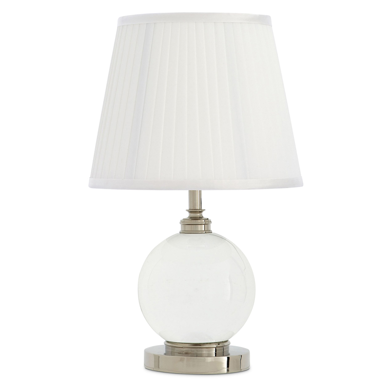 Настольная лампа Eichholtz Table Lamp Octavia Прозрачный Белый Никель Настольная лампа Eichholtz Table Lamp Octavia Прозрачный Белый Никель в Тюмени | Loft Concept