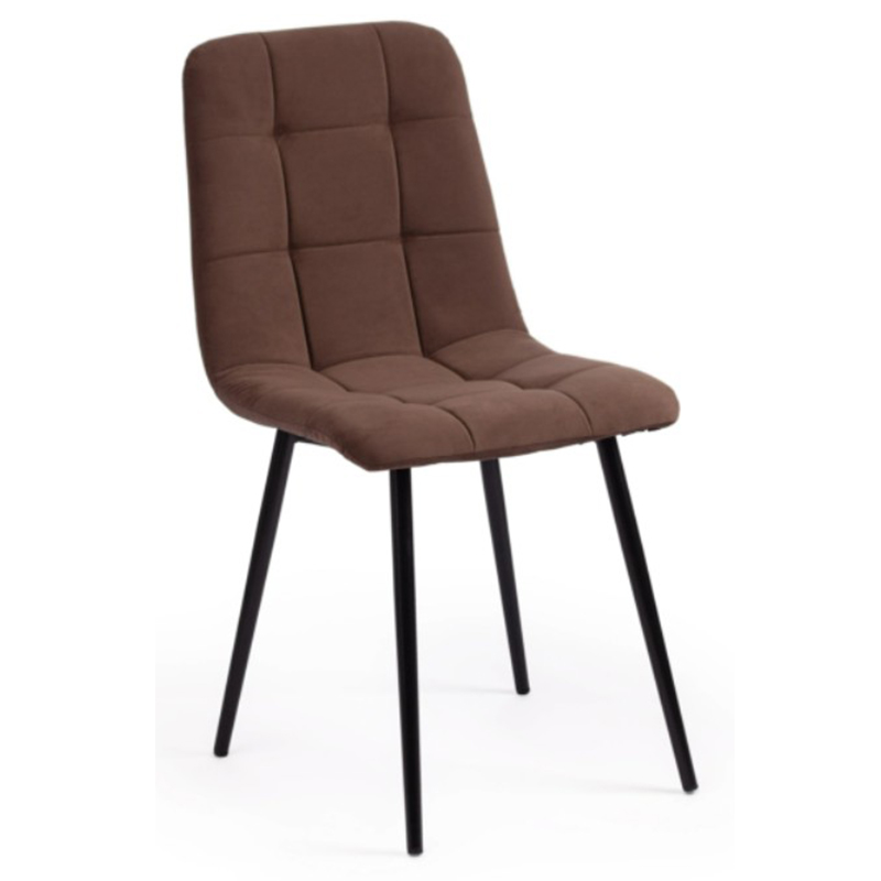 Стул Nancy Velour Brown Chair Коричневый Черный Стул Nancy Velour Brown Chair Коричневый Черный в Тюмени | Loft Concept