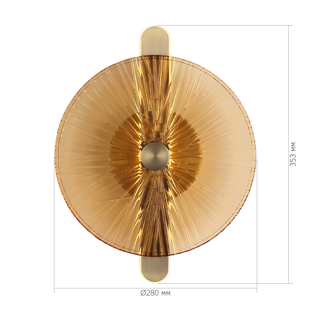 Бра с круглым стеклянным плафоном Gingham в Тюмени