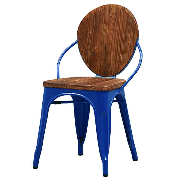 Стул Tolix chair Wooden Blue Дуб темный Синий Стул Tolix chair Wooden Blue Дуб темный Синий в Тюмени | Loft Concept