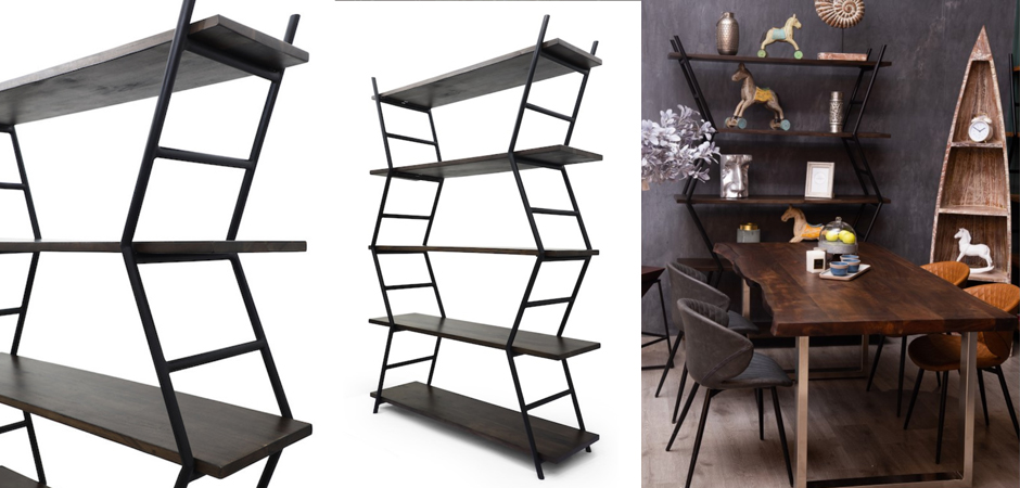Стеллаж Industrial Zigzag Dark Wood Стеллаж Industrial Zigzag Dark Wood - Loft-Concept в Тюмени