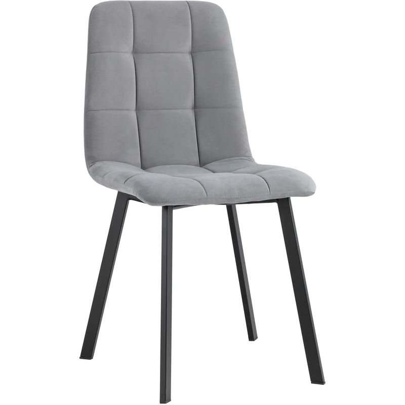 Стул NANCY S Chair Серый велюр Серый Черный Стул NANCY S Chair Серый велюр Серый Черный в Тюмени | Loft Concept