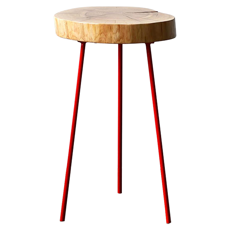 Приставной стол Jonty Industrial Metal Rust Side Table Светлый дуб Красный Приставной стол Jonty Industrial Metal Rust Side Table Светлый дуб Красный в Тюмени | Loft Concept