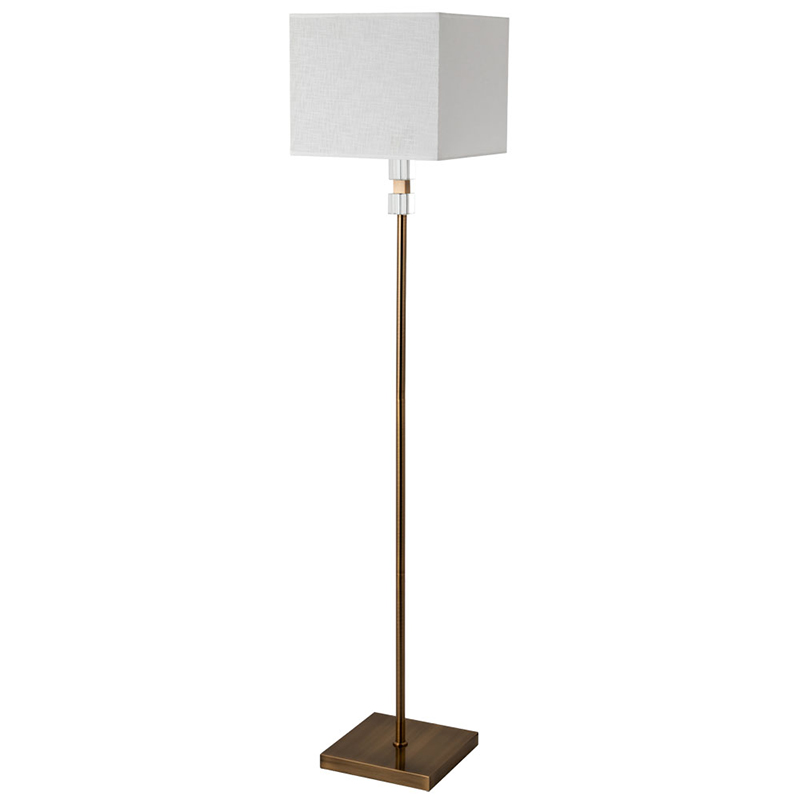 Торшер Tradonico Floor Lamp Brass Латунь Белый Прозрачный Торшер Tradonico Floor Lamp Brass Латунь Белый Прозрачный в Тюмени | Loft Concept