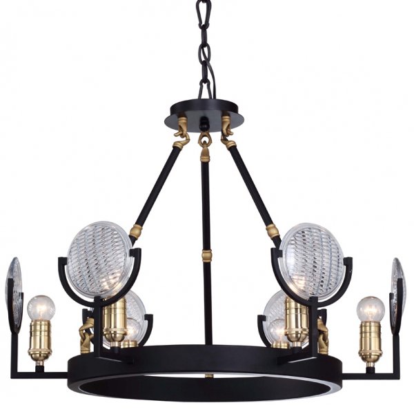 Люстра RH Gaslight Lens Chandelier 6 Черный Люстра RH Gaslight Lens Chandelier 6 Черный в Тюмени | Loft Concept