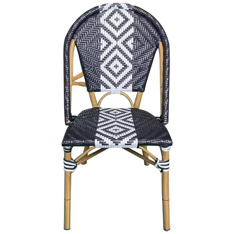 Стул ротанг Wicker Aloys Rattan Chair Древесина Черный Белый Стул ротанг Wicker Aloys Rattan Chair Древесина Черный Белый в Тюмени | Loft Concept