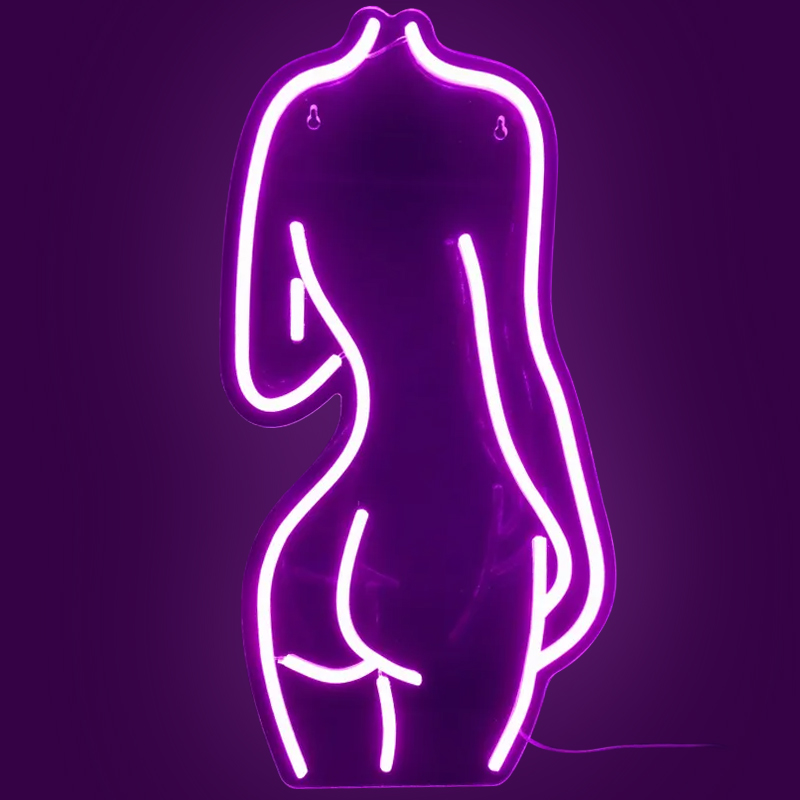 Неоновая настенная лампа Silhouette Neon Wall Lamp Сиреневый Неоновая настенная лампа Silhouette Neon Wall Lamp Сиреневый в Тюмени | Loft Concept