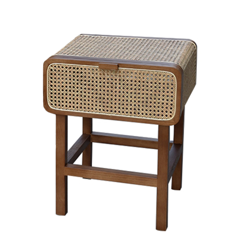 Тумба Rattan Mesh Nightstand Коричневый Бежевый Тумба Rattan Mesh Nightstand Коричневый Бежевый в Тюмени | Loft Concept