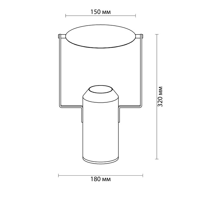 Настольная лампа Black Cylinder Table Lamp Настольная лампа Black Cylinder Table Lamp в Тюмени