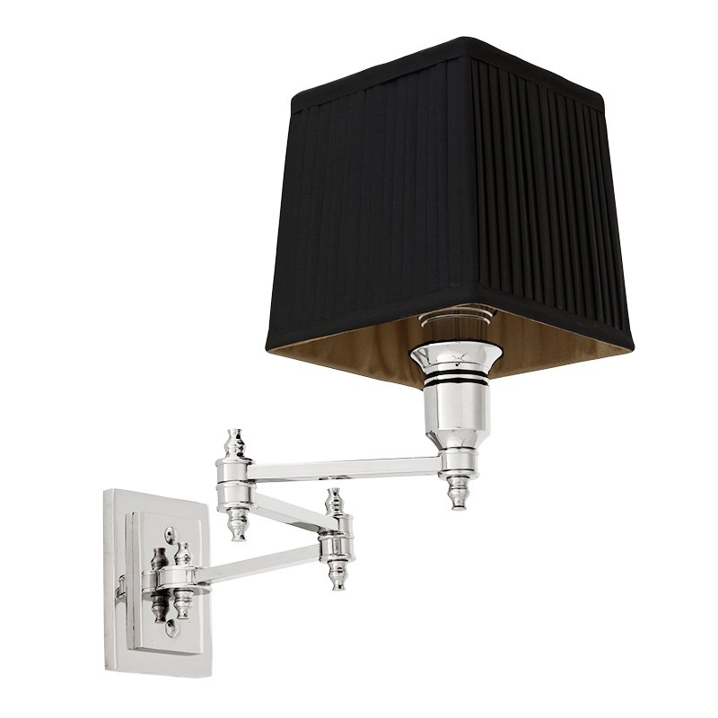 Бра Wall Lamp Lexington Swing Nickel+Black Никель Черный Бра Wall Lamp Lexington Swing Nickel+Black Никель Черный в Тюмени | Loft Concept