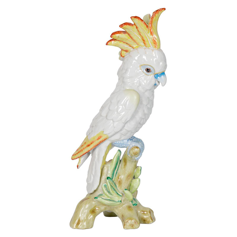 Статуэтка фарфоровая Попугай Parrot Белый Статуэтка фарфоровая Попугай Parrot Белый в Тюмени | Loft Concept