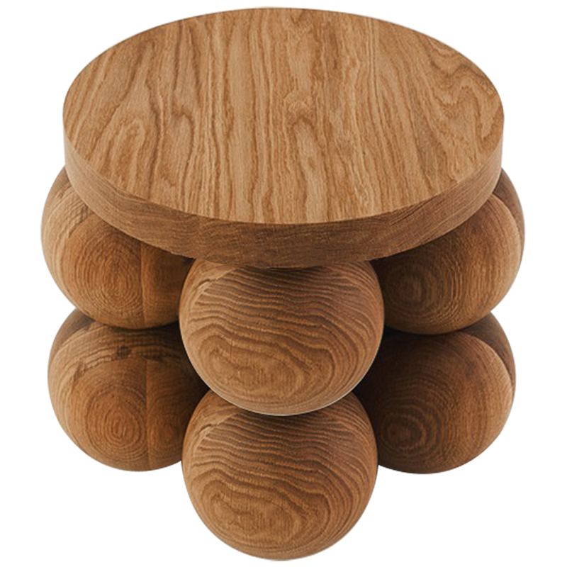 Приставной стол деревянный Wooden Spheres Unique Shaped Side Table Коричневый Приставной стол деревянный Wooden Spheres Unique Shaped Side Table Коричневый в Тюмени | Loft Concept