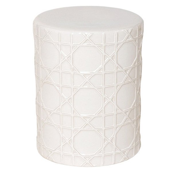 Керамический табурет Cane Garden Stool - White Белый Керамический табурет Cane Garden Stool - White Белый в Тюмени | Loft Concept