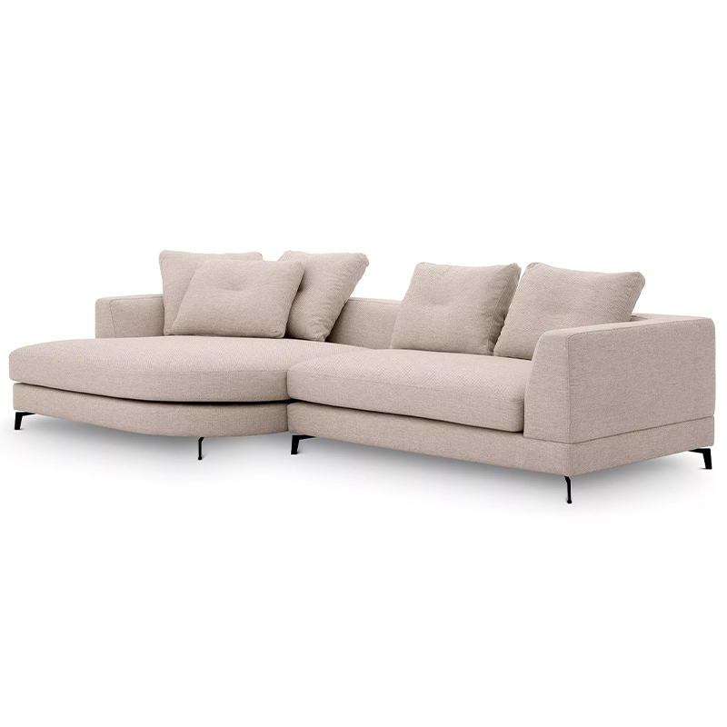 Диван Eichholtz Sofa Moderno S Left Бежевый Черный Диван Eichholtz Sofa Moderno S Left Бежевый Черный в Тюмени | Loft Concept