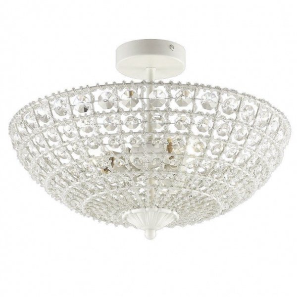Потолочный светильник Casbah Crystal Top Lamp 3 Прозрачный Белый Потолочный светильник Casbah Crystal Top Lamp 3 Прозрачный Белый в Тюмени | Loft Concept