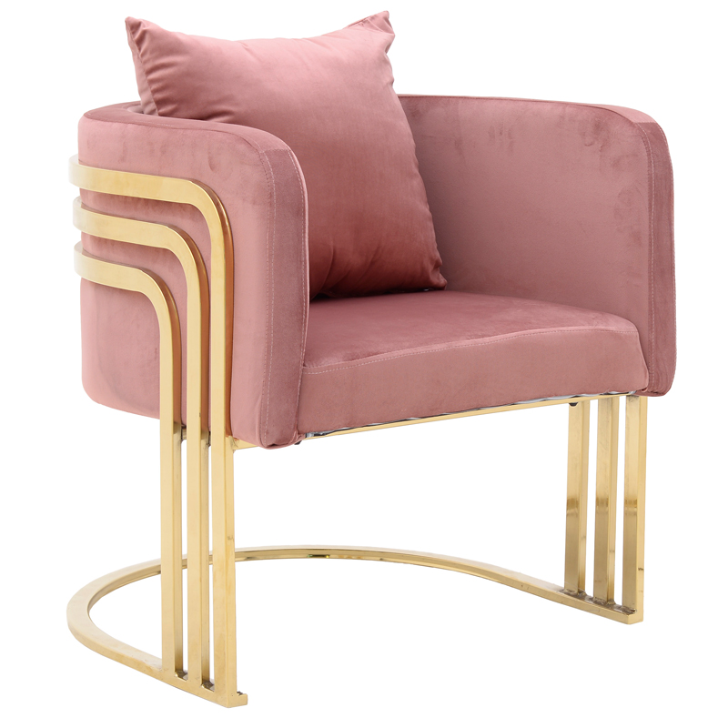 Кресло Custodia Armchair Pink Розовый Глянцевое золото Кресло Custodia Armchair Pink Розовый Глянцевое золото в Тюмени | Loft Concept