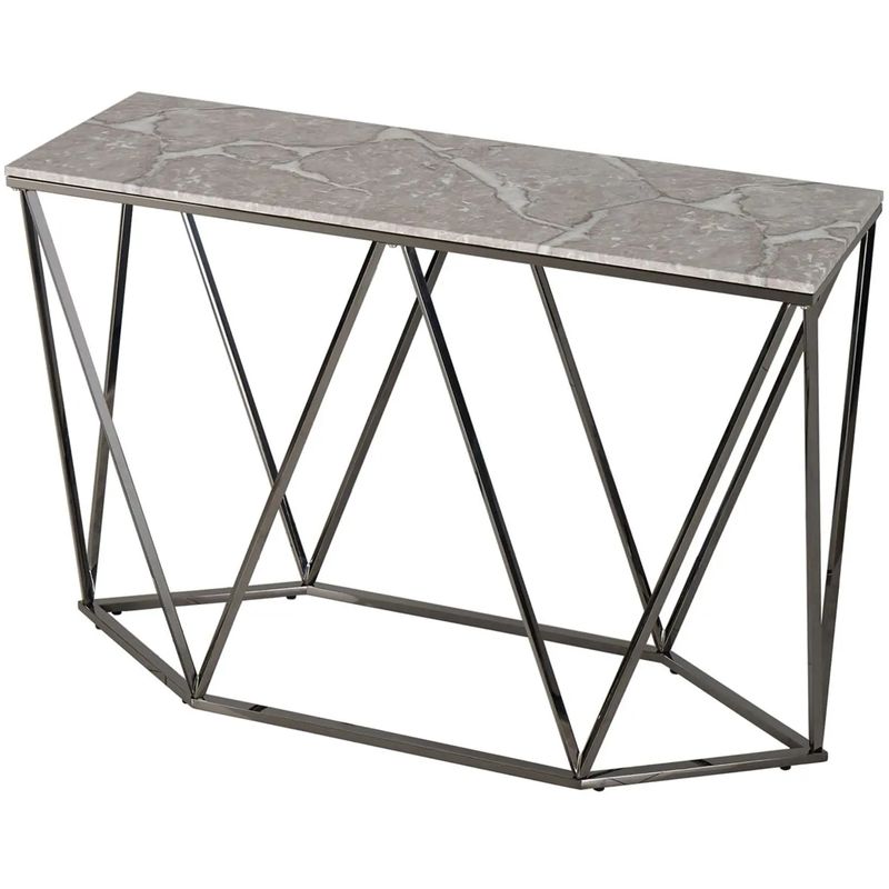 Консоль Kovaldzhi Collection Frame Geometry Dark Chrome Бежево-серый Белый Мрамор Bianco Темный хром Консоль Kovaldzhi Collection Frame Geometry Dark Chrome Бежево-серый Белый Мрамор Bianco Темный хром в Тюмени | Loft Concept