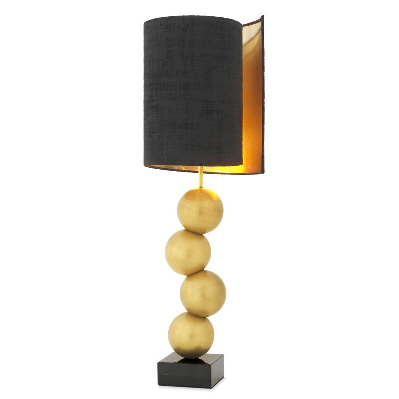 Настольная лампа Eichholtz Table Lamp Aerion Brass Черный Латунь Античная полированная Черный Мрамор Nero Настольная лампа Eichholtz Table Lamp Aerion Brass Черный Латунь Античная полированная Черный Мрамор Nero в Тюмени | Loft Concept
