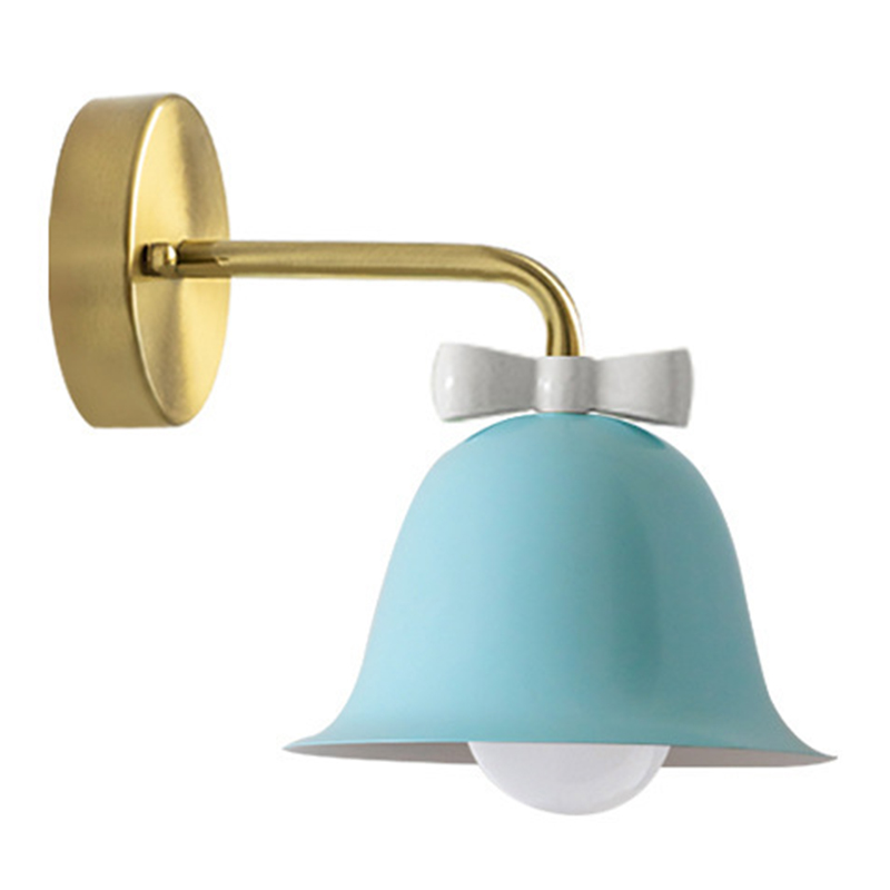 Бра Колокольчик Bell with Bow Blue Wall Lamp Голубой Золотой Голубой Белый Бра Колокольчик Bell with Bow Blue Wall Lamp Голубой Золотой Голубой Белый в Тюмени | Loft Concept