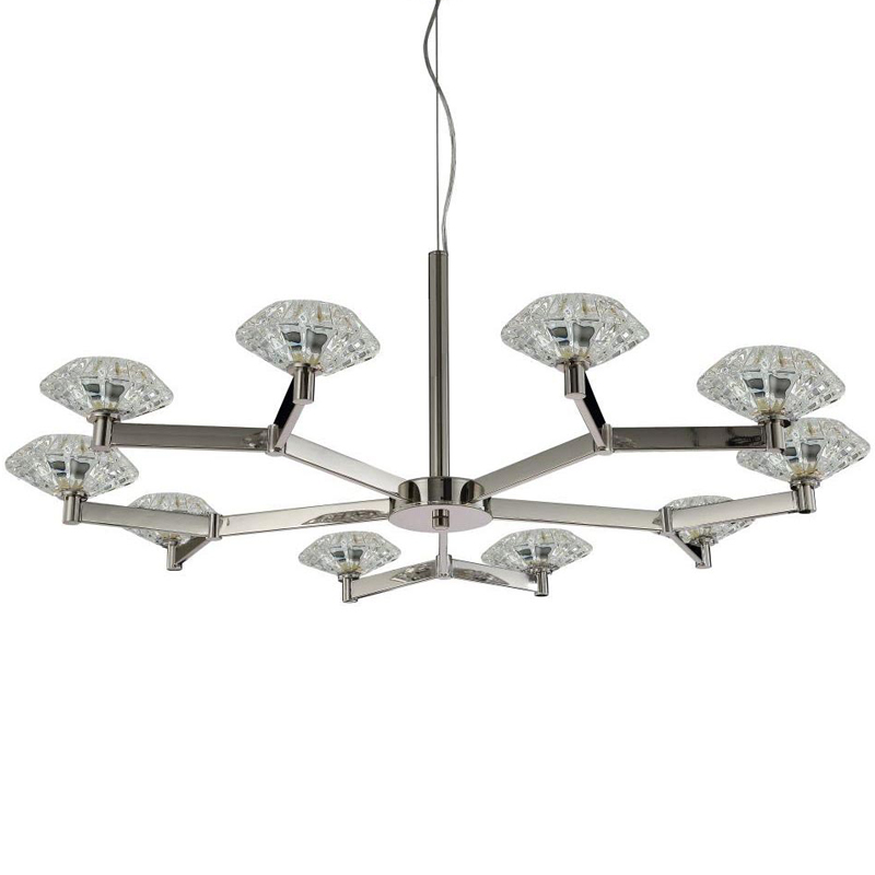 Люстра Yerker Chandelier Nickel 10 Никель Прозрачный Люстра Yerker Chandelier Nickel 10 Никель Прозрачный в Тюмени | Loft Concept