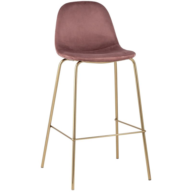 Барный Стул Archie Chair Пыльно-Розовый Велюр Розовый пастельный Золотой Барный Стул Archie Chair Пыльно-Розовый Велюр Розовый пастельный Золотой в Тюмени | Loft Concept