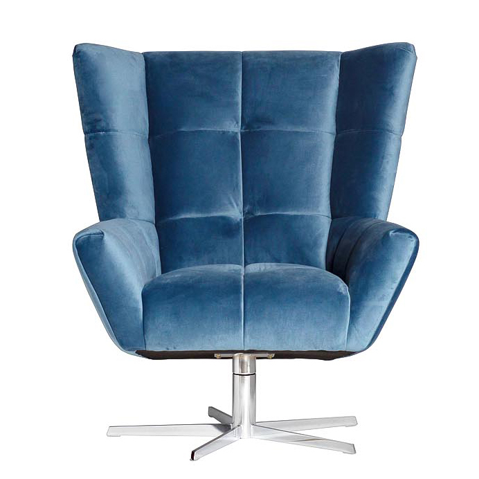 Кресло вращающееся Lord Armchair blue Синий Кресло вращающееся Lord Armchair blue Синий в Тюмени | Loft Concept