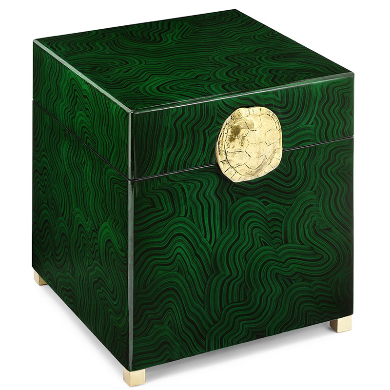 Шкатулка BOX MALAKRIZIA TALL Малахит (зеленый) Латунь Шкатулка BOX MALAKRIZIA TALL Малахит (зеленый) Латунь в Тюмени | Loft Concept