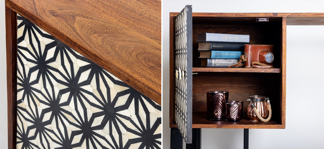 Рабочий стол с орнаментом Bone Inlay - фото №1