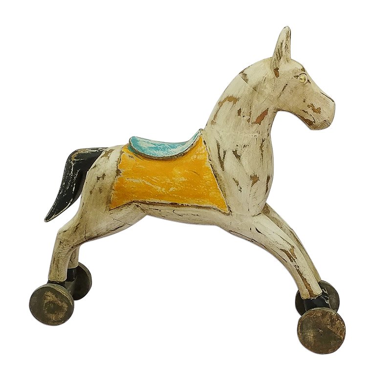 Статуэтка Wooden Horse Желтый Белый Статуэтка Wooden Horse Желтый Белый в Тюмени | Loft Concept
