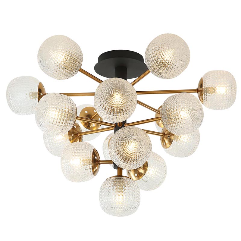 Потолочный светильник Barrett Ceiling Lamp matt Белое матовое стекло Латунь Потолочный светильник Barrett Ceiling Lamp matt Белое матовое стекло Латунь в Тюмени | Loft Concept