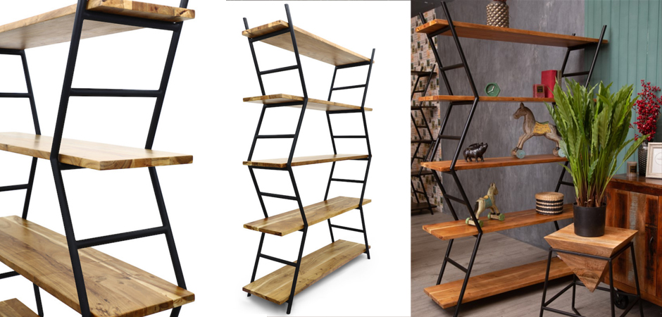 Стеллаж Industrial Zigzag Light Wood Стеллаж Industrial Zigzag Light Wood - Loft-Concept в Тюмени