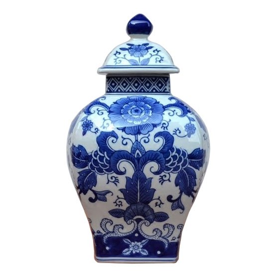 Ваза с крышкой Dark Blue Pattern Светло-голубой Ваза с крышкой Dark Blue Pattern Светло-голубой в Тюмени | Loft Concept