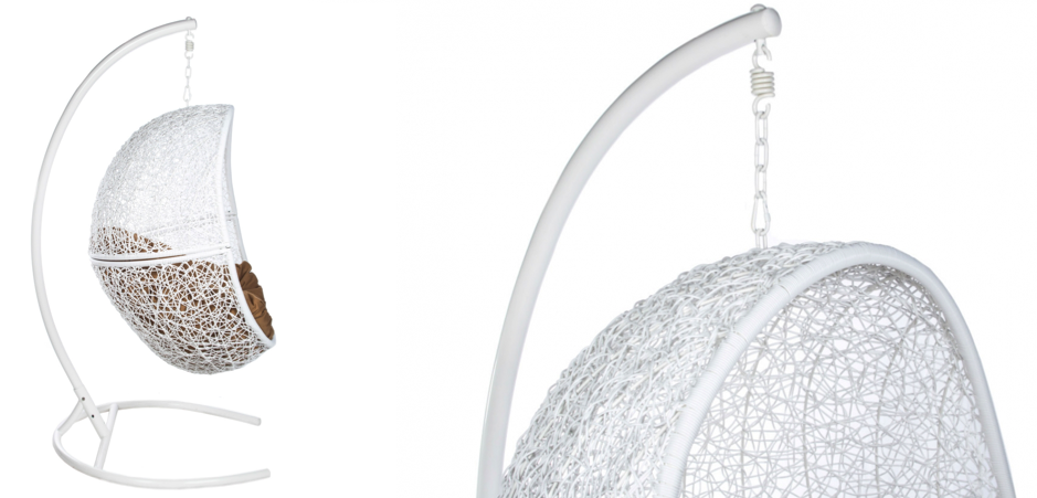 Подвесное уличное кресло Egg Cage white Подвесное уличное кресло Egg Cage white - Loft-Concept в Тюмени