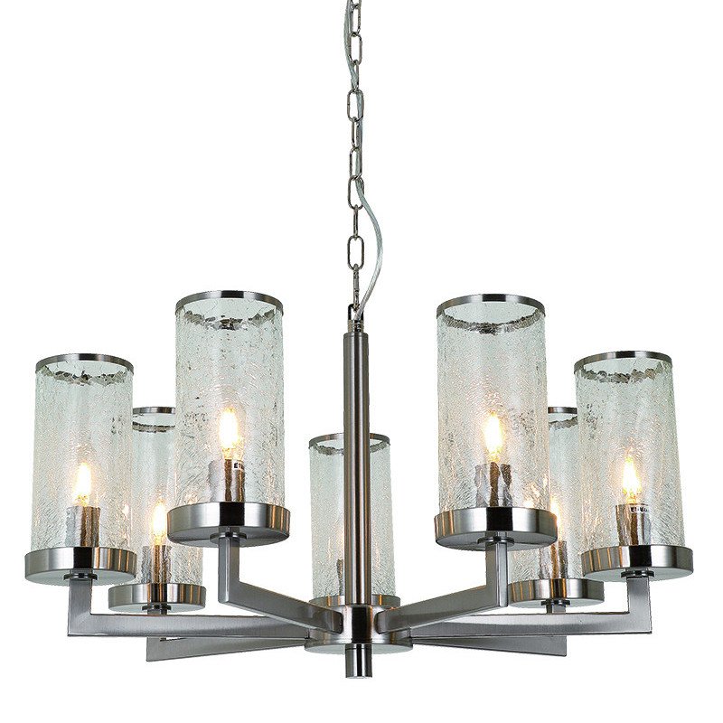 Люстра LIAISON ONE-TIER Chandelier 7 Silver Никель Прозрачное Стекло Люстра LIAISON ONE-TIER Chandelier 7 Silver Никель Прозрачное Стекло в Тюмени | Loft Concept