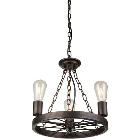 Подвесной светильник Loft Wheel Pendant 3 Коричневый винтаж Подвесной светильник Loft Wheel Pendant 3 Коричневый винтаж в Тюмени | Loft Concept