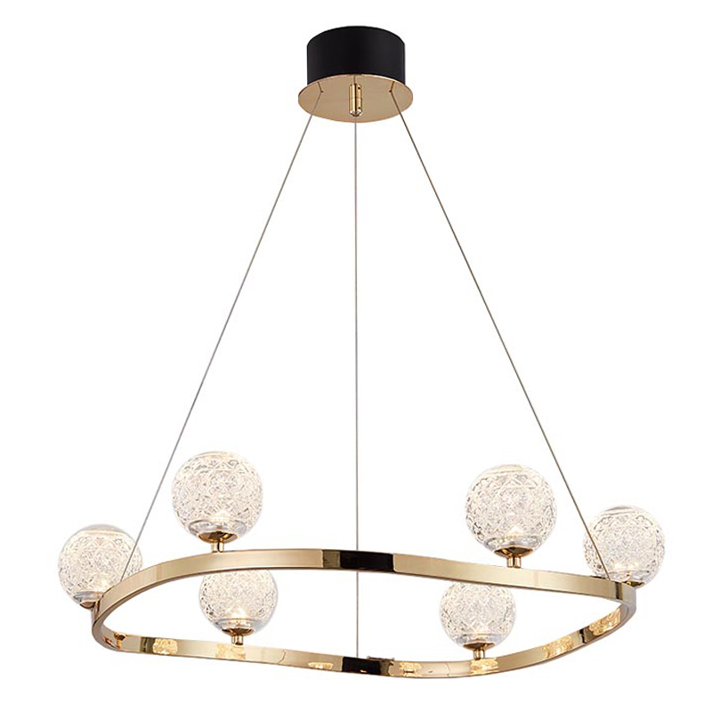 Люстра Aella Glass Balls Round Chandelier Золотой Прозрачный Люстра Aella Glass Balls Round Chandelier Золотой Прозрачный в Тюмени | Loft Concept