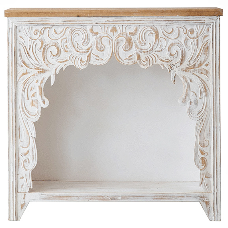 Консоль Indian Antique White Furniture Felicienne Console Древесина Белый Консоль Indian Antique White Furniture Felicienne Console Древесина Белый в Тюмени | Loft Concept