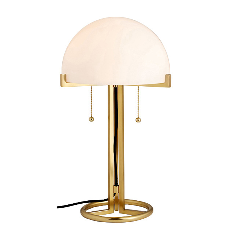 Настольная лампа White Dome Table Lamp Глянцевое золото Белый Настольная лампа White Dome Table Lamp Глянцевое золото Белый в Тюмени | Loft Concept
