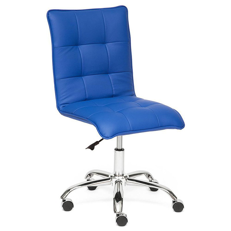Кресло Deborah eco-leather blue Синий Хром Кресло Deborah eco-leather blue Синий Хром в Тюмени | Loft Concept