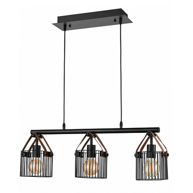Люстра Cage Wire Color Linear black Черный Люстра Cage Wire Color Linear black Черный в Тюмени | Loft Concept