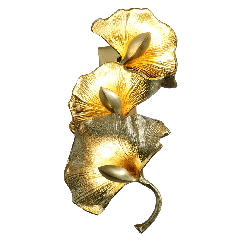 Дизайнерский настенный светильник Листья Гинкго Golden Ginkgo Leaves Золотой Дизайнерский настенный светильник Листья Гинкго Golden Ginkgo Leaves Золотой в Тюмени | Loft Concept