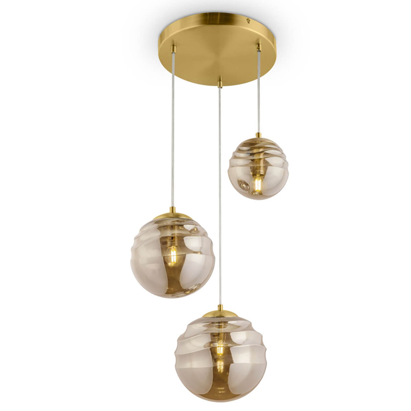 Люстра Oswald brass Латунь Янтарный Люстра Oswald brass Латунь Янтарный в Тюмени | Loft Concept