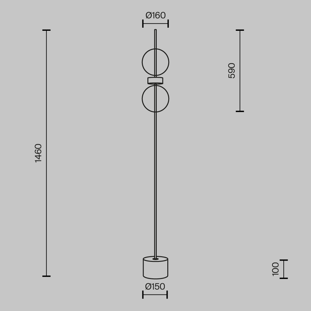 Напольный торшер светодионый Double Moon 3000К 15Вт в Тюмени