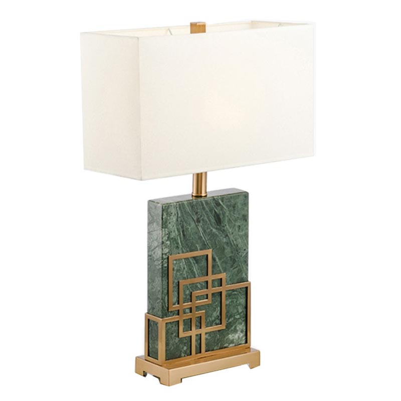 Настольная лампа Table Lamp marble green Зеленый Латунь Настольная лампа Table Lamp marble green Зеленый Латунь в Тюмени | Loft Concept
