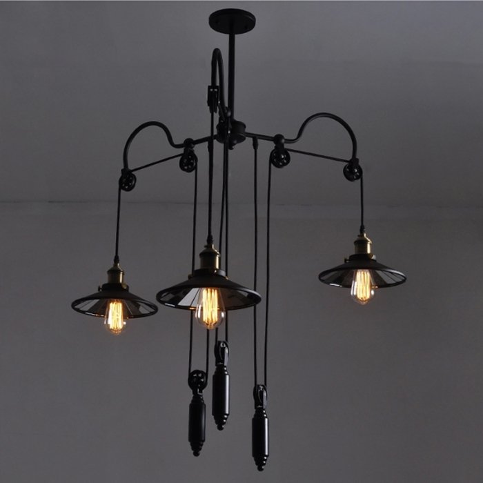 Люстра Loft Cone Pendant Reflector Balance 3 Черный Люстра Loft Cone Pendant Reflector Balance 3 Черный в Тюмени | Loft Concept