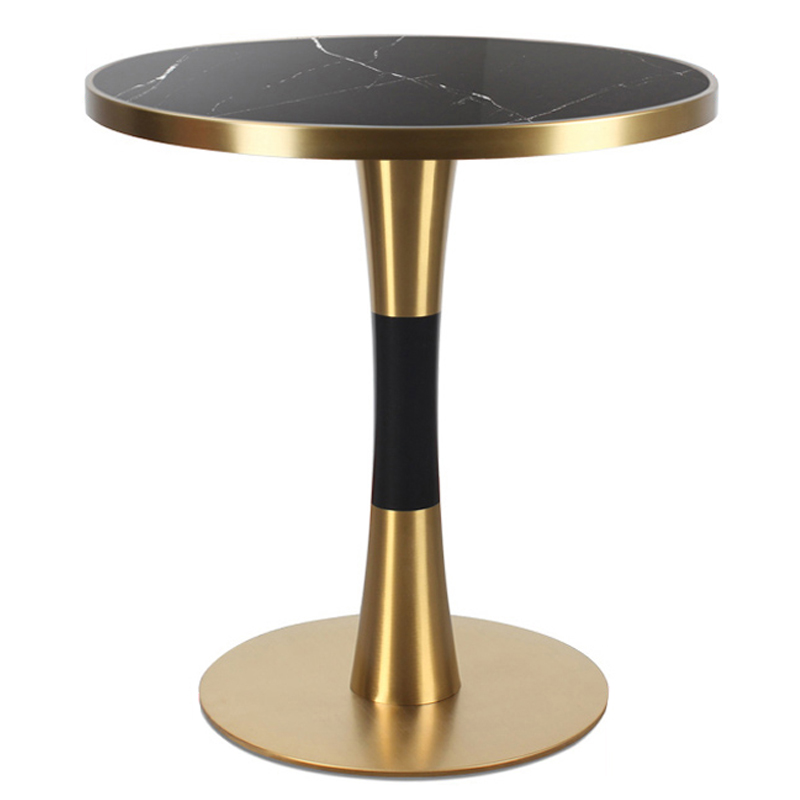 Обеденный стол Marit Table Circle Черный Латунь сатинированная Обеденный стол Marit Table Circle Черный Латунь сатинированная в Тюмени | Loft Concept