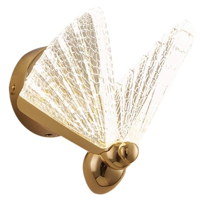 Бра Butterfly Wall Lamp A Глянцевое золото Прозрачный Бра Butterfly Wall Lamp A Глянцевое золото Прозрачный в Тюмени | Loft Concept