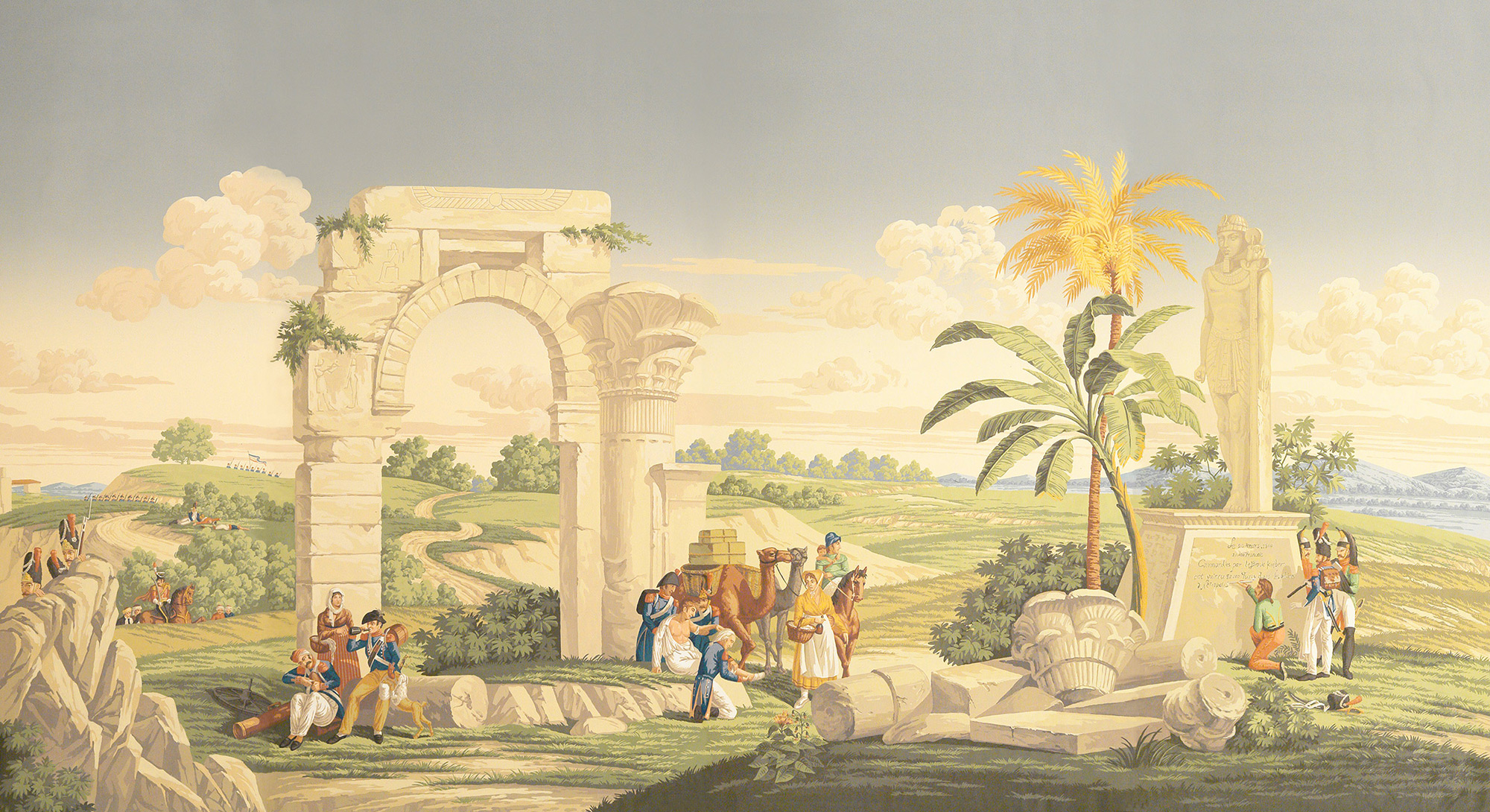 Обои ручная роспись Napoleon's Campaign in Egypt Papyrus on scenic paper Обои ручная роспись Napoleon's Campaign in Egypt Papyrus on scenic paper - постер Loft-Concept в Тюмени