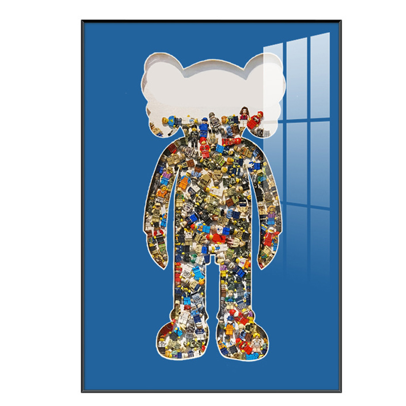 Постер Bearbrick Blue Мульти Постер Bearbrick Blue Мульти в Тюмени | Loft Concept